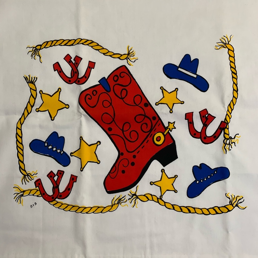 KIDS pillowcase cowboy cowgirl western theme